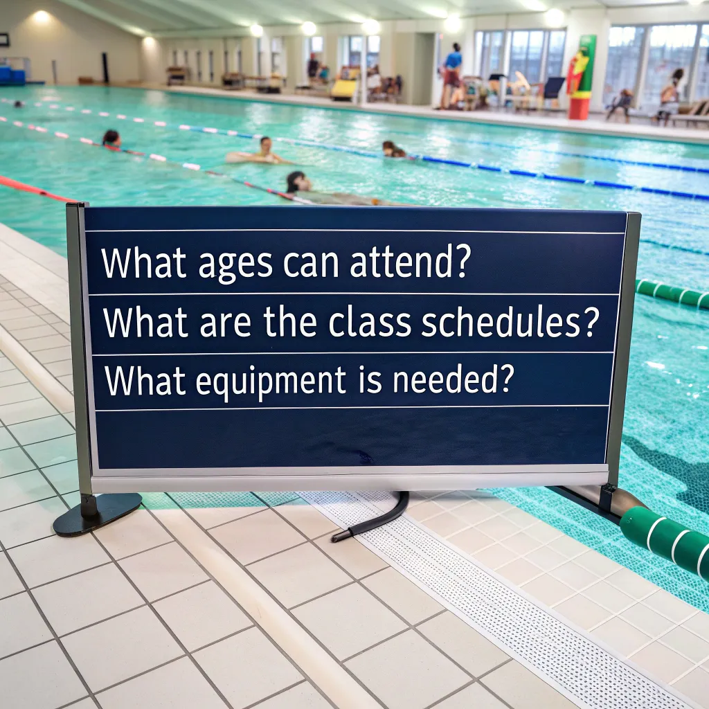 Swimming school FAQ illustration